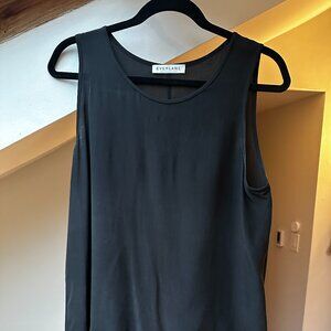 100% silk tank top from Everlane - Black